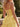 V-Neck Sparkly Crystal Lace Up Long Ball Gown Prom Dress With Split in Yellow