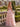 V-Neck Sparkly Crystal Lace Up Long Ball Gown Prom Dress With Split in Pink