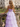 V-Neck Sparkly Crystal Lace Up Long Ball Gown Prom Dress With Split in Lavender