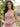 Tulle Ruffled Skirt Ball Gown Prom Dress With Lace V-Neck in Pink