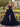 Sweetheart Polka Dot Ball Gown Prom Dress With Belt in Navy Blue