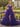 Sweetheart Polka Dot Ball Gown Prom Dress With Belt in Purple
