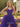 Sweetheart Polka Dot Ball Gown Prom Dress With Belt in Purple