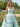 Sweetheart Polka Dot Ball Gown Prom Dress With Belt in Baby Blue