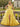 Sweetheart Polka Dot Ball Gown Prom Dress With Belt in Yellow