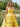 Sweetheart Polka Dot Ball Gown Prom Dress With Belt in Yellow