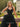 Sweetheart Polka Dot Ball Gown Prom Dress With Belt in Black