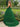 Sweetheart Polka Dot Ball Gown Prom Dress With Belt in Emerald Green