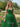 Sweetheart Polka Dot Ball Gown Prom Dress With Belt in Emerald Green