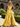 Detachable Strap Sweetheart Neck Beading Ruched Bodice Long Ball Gown Prom Dress in Yellow