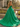 Detachable Strap Sweetheart Neck Beading Ruched Bodice Long Ball Gown Prom Dress in Green