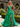 Detachable Strap Sweetheart Neck Beading Ruched Bodice Long Ball Gown Prom Dress in Green
