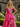 Detachable Strap Sweetheart Neck Beading Ruched Bodice Long Ball Gown Prom Dress in Hot Pink