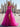 Off Shoulder Hot Fix Crystal Lace Illusion Bodice Long Ball Gown Prom Dress With Slit - Hot Pink