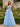 Sparkly Hot Fix Sheer Lace Up Long Ball Gown Prom Dress in Sky Blue