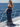 Plus Size Off Shoulder Hot Fix Crystal Pleated Long Mermaid Prom Dress With Slit - Navy Blue