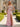 Off Shoulder Fringe Sparkly Beading Long Mermaid Prom Dress in Pink
