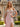Off Shoulder Fringe Sparkly Beading Long Mermaid Prom Dress in Pink