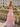 Sparkly Beading Layered Ruffle Hem Long Mermaid Prom Dress With Slit in Blush Pink