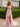 Sparkly Beading Layered Ruffle Hem Long Mermaid Prom Dress With Slit in Blush Pink