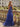 Sparkly Beading Layered Ruffle Hem Long Mermaid Prom Dress With Slit - Navy Blue