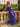 Sparkly Beading Layered Ruffle Hem Long Mermaid Prom Dress With Slit - Navy Blue