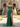 Sparkly Strapless Beading Ruched Lace Up Illusion Bodice Long Mermaid Prom Dress With Split in Emerald Green