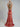 Strapless Illusion Beading Embroidery Bodice Mermaid Prom Dress - Red