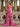 Cut Front Sparkly Beading Bow Back Ruched Bodice Mermaid Long Prom Dress With Slit - Hot Pink