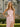 Bow Front Embroidery Illusion Lace Up Bodice Long Mermaid Prom Dress in Pink