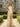 Bow Front Embroidery Illusion Lace Up Bodice Long Mermaid Prom Dress in Yellow