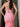 Sparkly Beading Illusion Lace Up Pleated Bodice Long Mermaid Prom Dress in Hot Pink
