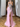 Sparkly Beading Illusion Lace Up Pleated Bodice Long Mermaid Prom Dress in Pink