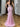 Sparkly Beading Illusion Lace Up Pleated Bodice Mermaid Long Prom Dress - Pink