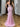 Sparkly Beading Illusion Lace Up Pleated Bodice Long Mermaid Prom Dress in Pink