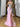 Sparkly Beading Illusion Lace Up Pleated Bodice Mermaid Long Prom Dress - Pink