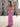 Sparkly Beading Bodice Illusion Mermaid Long Prom Dress With Slit - Hot Pink