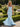 3D Flowers Spaghetti Shoulder Straps Backless Long Mermaid Prom Dress in Baby Blue