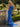 3D Flowers Spaghetti Shoulder Straps Backless Long Mermaid Prom Dress in Royal Blue