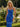 3D Flowers Spaghetti Shoulder Straps Backless Long Mermaid Prom Dress in Royal Blue
