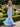 3D Flowers Spaghetti Shoulder Straps Backless Long Mermaid Prom Dress in Sky Blue