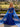Off Shoulder Sparkly Sheer Lace Up Long Mermaid Prom Dress With Drop in Royal Blue
