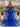 Off Shoulder Sparkly Sheer Lace Up Long Mermaid Prom Dress With Drop in Royal Blue