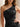 One Shoulder 3D Floral Lace Bodycon Cocktail Homecoming Mini Dress in Black