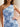 One Shoulder 3D Floral Lace Bodycon Cocktail Homecoming Mini Dress in Light Blue