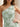 One Shoulder 3D Floral Lace Bodycon Cocktail Homecoming Mini Dress in Sage Green