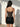 Illusion Sheer Tulle Sexy Scoop Neck Bodice Mini Prom Dress in Black