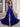 Luxury Metallic Pleats Deep V-Neck A-Line Prom Dress With Slit - Royal Blue
