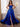 Luxury Metallic Pleats Square A-Line Prom Dress With Slit - Royal Blue