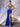Beaded V-Neck Mermaid Prom Dress Long With Slit - Royal Blue